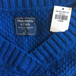 NWT Abercrombie Cobalt Blue Sweater